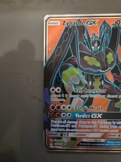 Pokemon Zygarde GX Ultra Rare Full Art Holo 123/131 Sm-Forbidden Light HP200 LP - Image 2