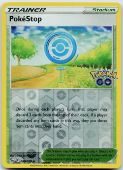 PokeStop #068/078 Uncommon,Reverse Holo Pokemon GO - NM - Image 1