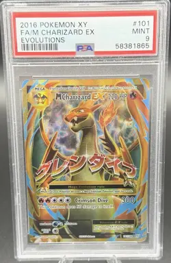 PSA 9 FA/M CHARIZARD EX 2016 Pokemon XY #101 Evolutions SP - Image 1