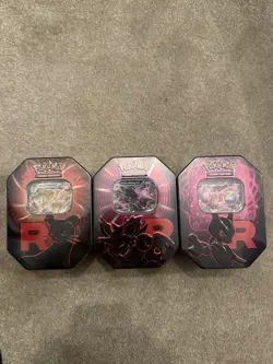 Pokemon TCG - Team Rocket Tins Full Set Of 3 - Brand New & Sealed - Image 1
