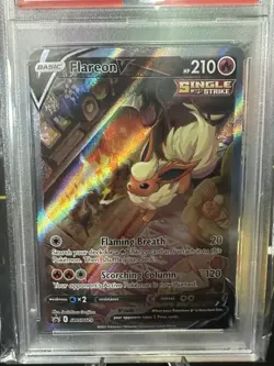 Pokemon Flareon V SWSH179 Full Art Promo Single Strike Holo SWSH PSA 9 - Image 2