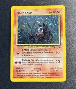 Pokemon - Houndour 5/75 - Neo Discovery - Holo rare + swirl - HP/DMG - Image 1