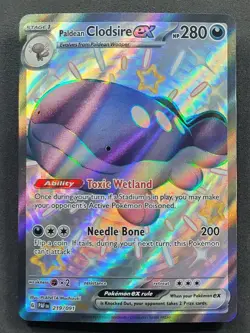 Paldean Clodsire ex 210/091 Shiny Ultra Rare Paldean Fates Pokemon TCG - Image 1