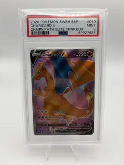 Pokemon Charizard V SWSH Promo Holo Black Star SWSH050 PSA 9 2020 - Image 1
