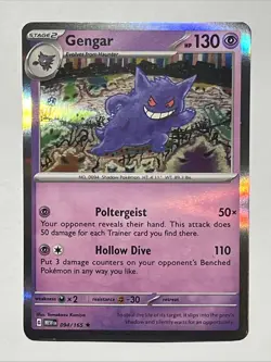 Pokemon TCG Gengar Scarlet & Violet - 151 094/165 Holo Rare - Image 1