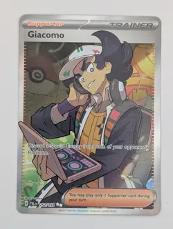 2023 Pokemon Paldea Evolved ULTRA RARE Giacomo #252/193 UR HOLO - Image 1
