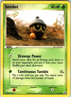 Seedot 61/92 Legend Maker Pokemon TCG LP Normal - Image 1