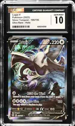 CGC 10 GEM MINT Lugia V 186/195 Alternative Alt Art Ultra Silver Tempest Pokemon - Image 1