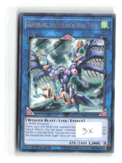 3x Hraesvelgr, The Desperate Doom Eagle RIRA-EN082 Rare 1st Edition Yu-Gi-Oh! - Image 1
