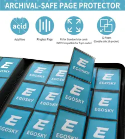 1000+ Pockets Trading Card Binder, 16 Pocket Side Loading Card Holder Album f... - Image 3