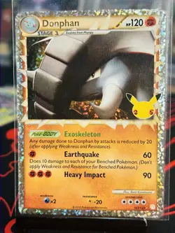 Pokemon TCG Donphan Prime Celebrations Classic Collection Holo Card 107/123 - NM - Image 1