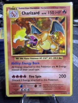 Charizard XY 11/108 Holofoil (LP) XY Evolutions Pokemon Card 2016 Holo Rare LP - Image 1