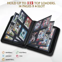 Top Loader Binder - 4 Slot Trading Cards Collection Album with Sleeves - Hold... - Image 5