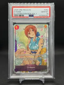 O-Nami (Illustration Box Vol.1) OP05-062 One Piece Promotion Cards Foil PSA 10 - Image 1