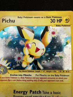 Pokemon TCG Vintage Pichu Holo Rare Expedition Card 22/165 MP - Image 2