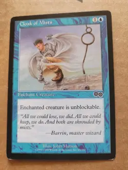 MTG Cloak of Mists Urza's Saga Magic 65/335 Blue Played BULK DISCOUNT - Image 1