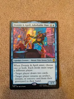 Donnie & April, Adorkable Duo Commander Teenage Mutant Ninja Turtles MTG NM - Image 1