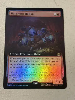 mtg borderless foil Ravenous Robots, TMNT, unplayed - Image 1