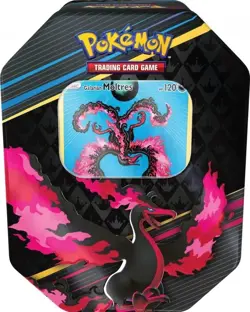 Pokemon TCG - Galarian Moltres Crown Zenith Tin 4 Pack Sword Shield New Sealed - Image 1