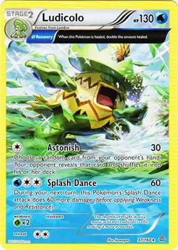 4x Lightly Played Ludicolo - 37/160 - Rare Pokemon Primal Clash - Image 1