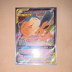 Pokemon Eevee & Snorlax GX TAG TEAM Promo Full Art Holo SM169 Card - Image 1