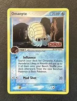 Pokemon TCG Omanyte 56/108 EX Power Keepers Reverse Holo Stamped - Image 1