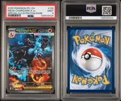 2025 Pokemon PFL En Mega Charizard x Ex Special Illustration Rare PSA 9 - Image 3