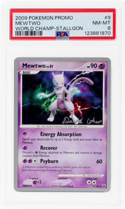 2009 Pokemon Promo Mewtwo World Championship Stallgon #9 PSA 8 - Image 1