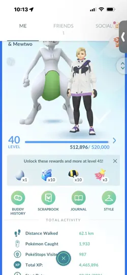 Pokemon Go (Stage 40) Shiny Mewtwo ( 7 Legendarys ) - Image 1