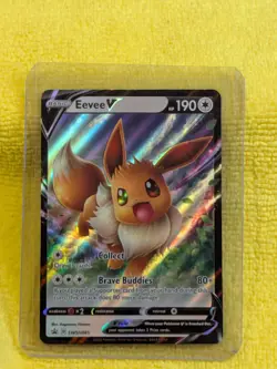 Pokemon TCG Eevee V SWSH065 SWSH Black Star Promos Holo NM - Image 1