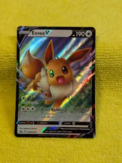 Pokemon TCG Eevee V SWSH065 SWSH Black Star Promos Holo NM - Image 2