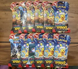 Pokemon TCG Surging Sparks: Sleeved Booster Pack - Factory Sealed - LOT OF 12 - Image 1