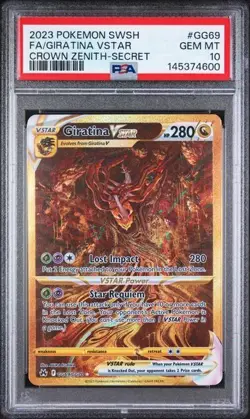2023 POKEMON SWORD & SHIELD CROWN ZENITH SECRET FULL ART/GIRATINA VSTAR PSA 10 - Image 1