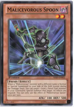 Yugioh - Malicevorous Spoon SHSP-EN003 1st Edition - Shadow Specters - Image 1
