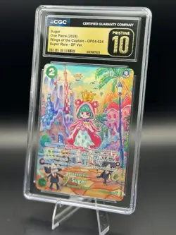 Bandai Sugar One Piece CCG Wings of the Captain Super Rare SP OP04-024 CGC 10 - Image 1