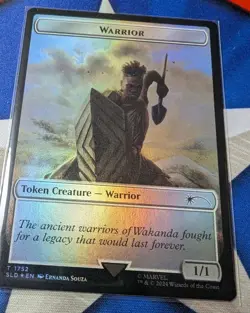 Warrior Token MTG Marvel Secret Lair NM Foil Unplayed SLD Black Panther - Image 1