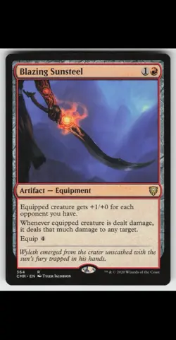 x1 Blazing Sunsteel - Theme Deck Exclusive R MTG Commander Legends M/NM, English - Image 1