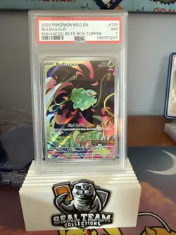 Pokemon Bulbasaur Mega Evolution Stamped 133/132 PSA 7 - Image 1