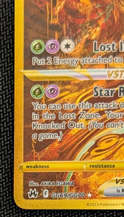 2023 Pokemon Crown Zenith Galarian Gallery Giratina VSTAR GG69/GG70 Gold LP NM - Image 5