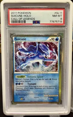 2011 Pokemon Call of Legends Suicune #SL11 Ultra Rare Holo PSA 8 NM-MT #40770556 - Image 1