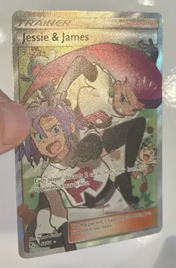 Pokemon Jesse & James Full Art Trainer Sun And Moon Hidden Fates 68/68 LP - Image 2