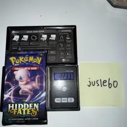 Heavy! 22.33g HIDDEN FATES 🔥🔥 Pokemon TCG Booster Pack Sealed New - Image 1