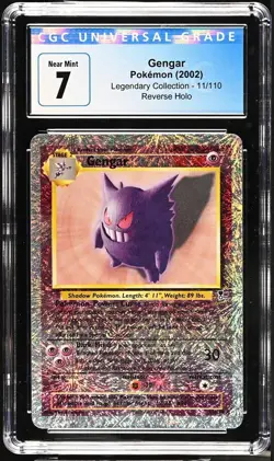 CGC 7 Gengar Reverse Holo #11 Legendary Collection 2002 Pokemon Blue Label - Image 1