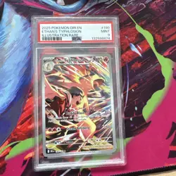 Pokemon 2025 Destined Rivals Ethan's Typhlosion Illustration Rare PSA 9 - Image 1