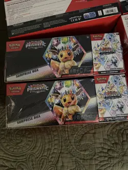 8 Pokemon Sam's Club Prismatic Evolutions Surprise Box Booster Bundle Lot New - Image 4