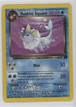 Dark Vaporeon German Pokemon Team Rocket #45 2000 - Image 1
