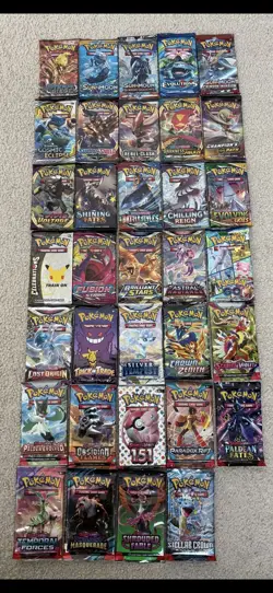 Pokemon TCG Sealed Booster Pack Lot – Mixed Eras (Steam Siege-Stellar Crown) - Image 2
