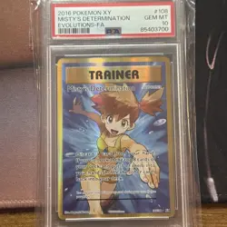 2016 POKEMON XY EVOLUTIONS FULL ART #108 MISTY'S DETERMINATION PSA 10 - Image 1