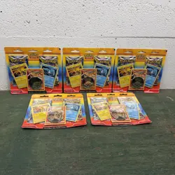 Lot Of 5 Pokemon TCG SW/SH 2 Pack Blister Zapdos Moltres Articuno + Coin NEW - Image 1