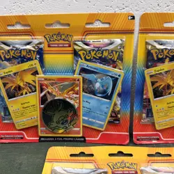 Lot Of 5 Pokemon TCG SW/SH 2 Pack Blister Zapdos Moltres Articuno + Coin NEW - Image 2